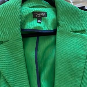 Topshop coat jacket green color